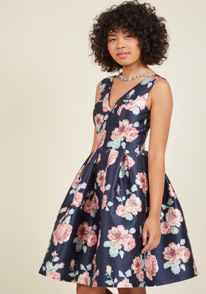 Modcloth Chi Chi London Sweetly Celebrated Fit And Flare Dress In 6