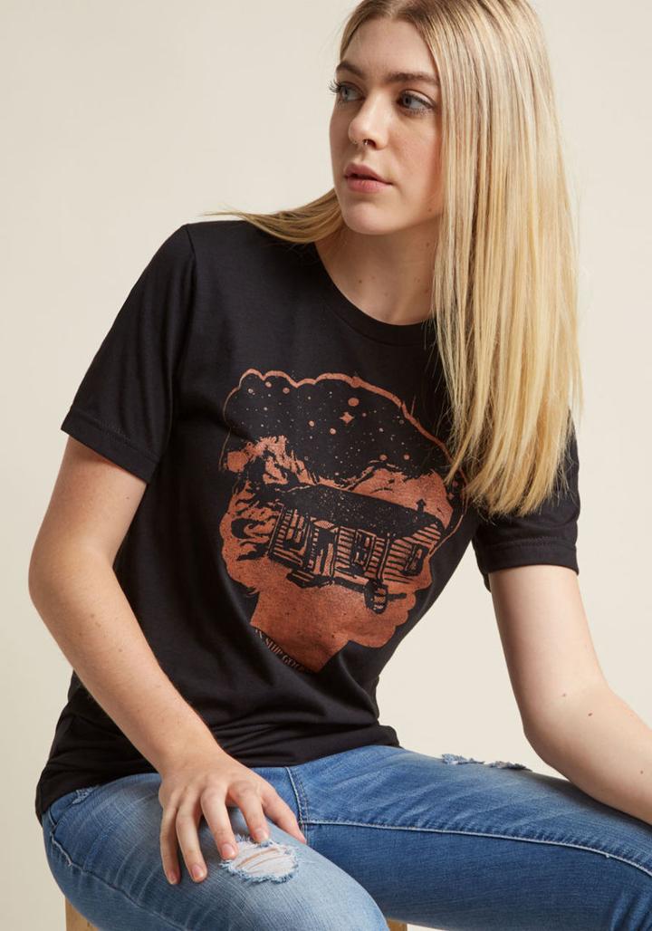 Kinship Hideaway On The Brain Graphic Tee In L