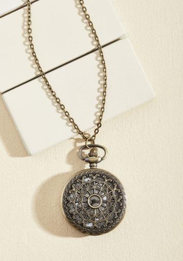 Modcloth Turn Back Time Necklace In El Prado
