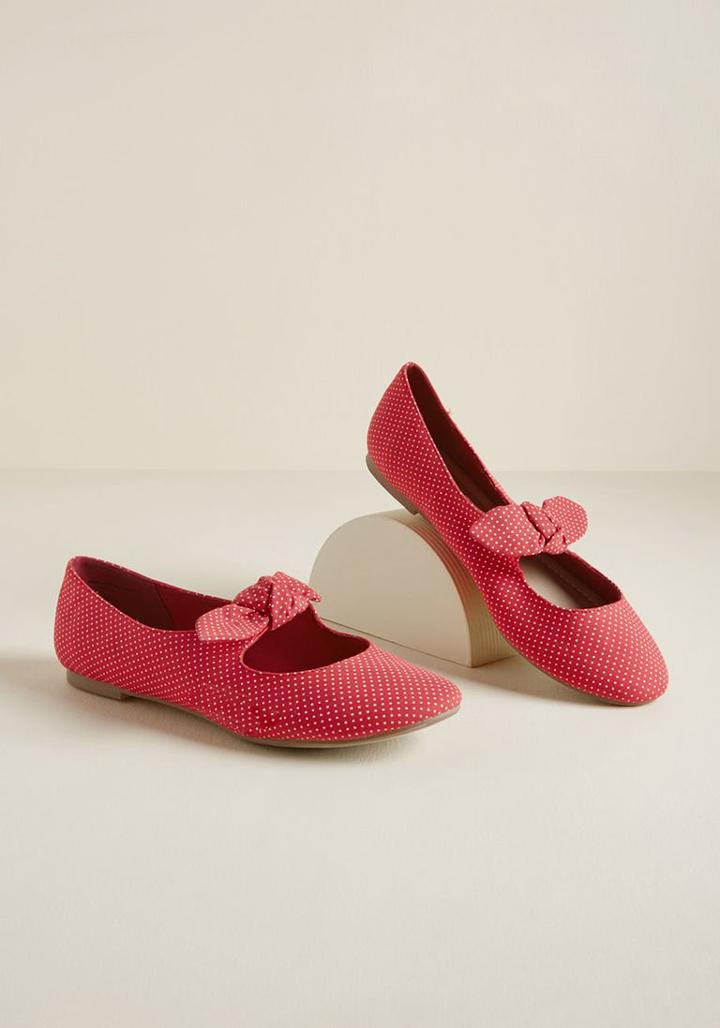 Restricted A Bit Tied Up Mary Jane Flat In Rouge In 6