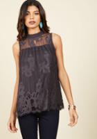  Come To Your Incenses Sleeveless Top In Charcoal In S