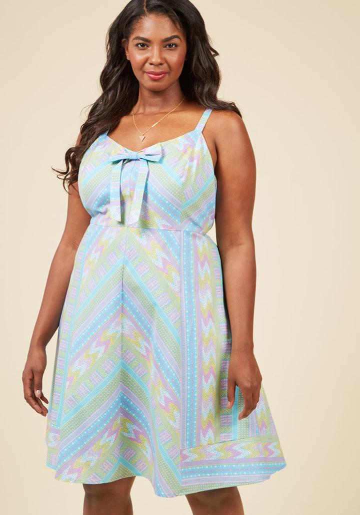  Yours To Adore Midi Dress In Geometric In Xl