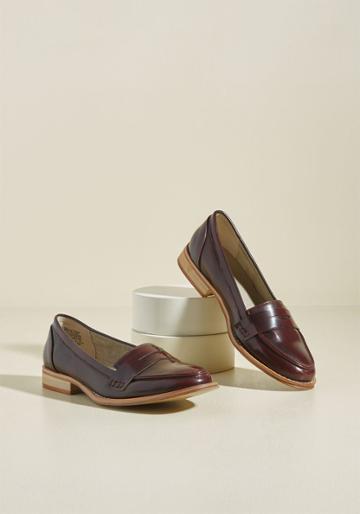 Modcloth Only A Dapper Of Time Loafer In Oxblood In 8.5