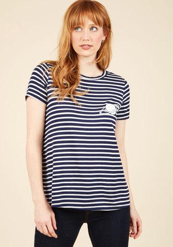 Dapper Day Off Striped Top In Saturn In S