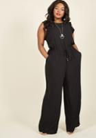  One Step To Winsome Jumpsuit In Black In Xs