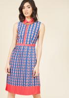 Modcloth Just My Typist Sleeveless Dress In Taffy In 1x
