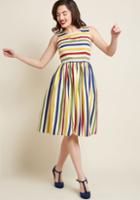 Collectif Collectif X Mc Whimsical By Weekend Fit And Flare Dress In 8 (uk)
