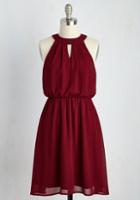  City Sway A-line Dress In Wine In M