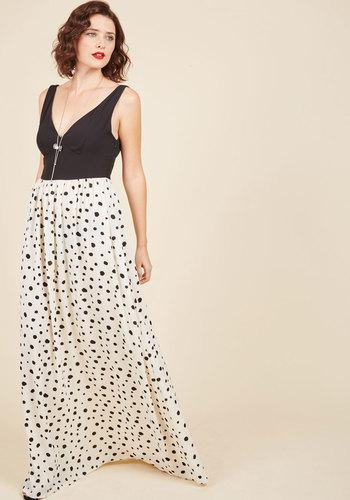  Nights Of Fancy Maxi Dress In Dots In Xs