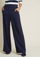 Modcloth Every Opportunity Wide-leg Pants In Navy In Xl