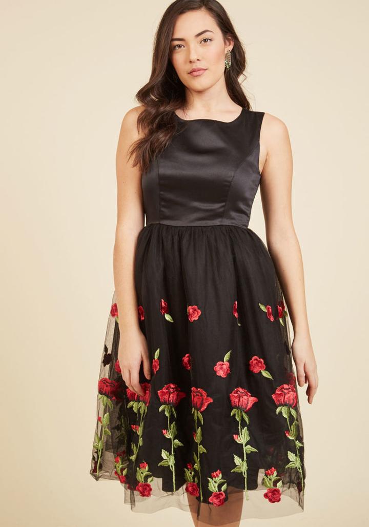 Modcloth Declared Admiration Floral Dress In Xxl