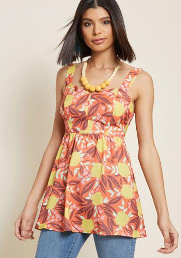 Modcloth Prettiness At Play Peplum Sleeveless Top In Xxs