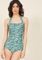 Modcloth Vacationer Vogue One-piece Swimsuit In Xl