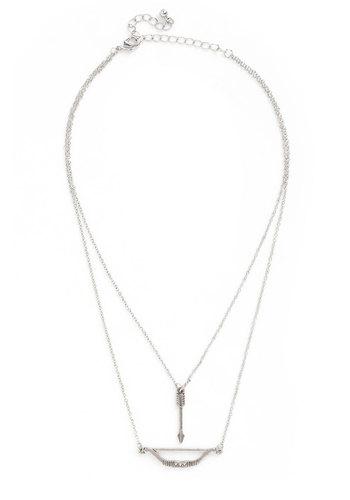 Muchtoomuch Signed, Sealed, And Quivered Necklace In Silver