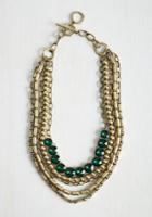 Anaaccessoriesinc Yes You Glam Necklace In Green Crystal