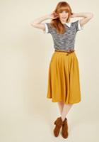  Breathtaking Tiger Lilies Midi Skirt In Mustard In L