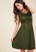 Modcloth I Love Your Jersey Dress In Olive