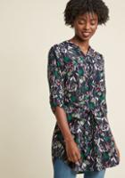 Modcloth Day For Night Tunic In Navy Flora