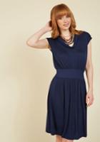  Wowed By Your Ways Jersey Dress In Navy In Xxs