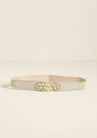 Modcloth Glitz All Happening Belt In Eggshell In Plus