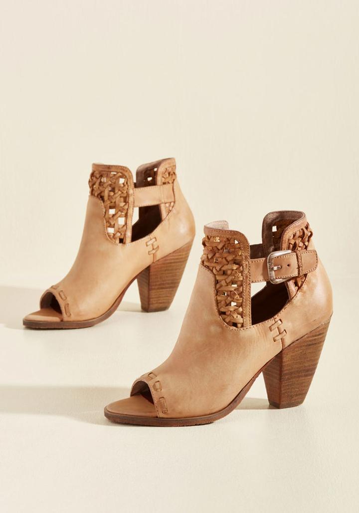  Now Watch Me Whip Stitch Leather Bootie In 7.5
