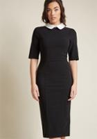 Collectif Collectif Make My Wednesday Fitted Midi Dress In Xl