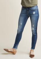 Modcloth Fierce Fray Distressed Skinny Jeans In 13