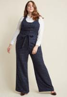 Modcloth Buttoned Tailored Wide-leg Jumpsuit