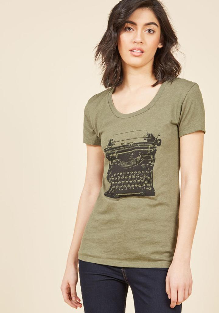 Modcloth On The Write Track T-shirt