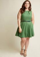 Modcloth Closet London Luck Be A Lady A-line Dress In Fern