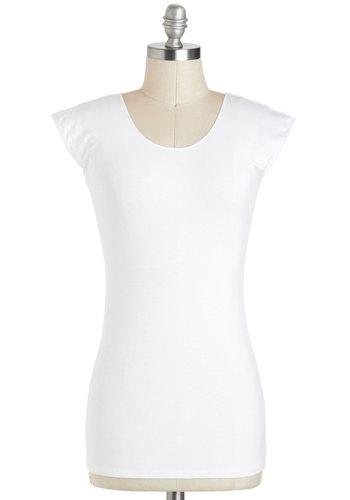 Modcloth Tanks Very Much Top In White