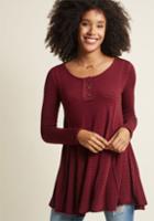 Modcloth At It Again Tunic In Burgundy In 1x