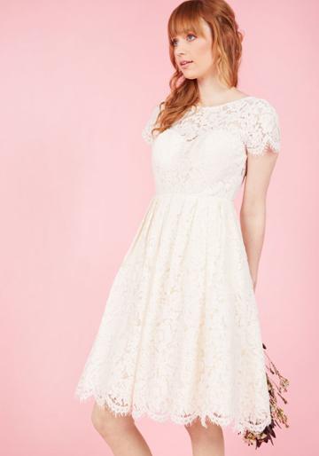 Jennyyoo Wear And Wow Fit And Flare Dress In Ivory