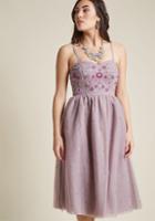Modcloth Couth And Charismatic Midi Dress In Lilac In M
