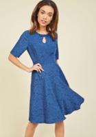  Curated Cartographer Floral Dress In Cerulean In S
