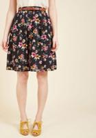  Bookstore's Best A-line Skirt In Noir Blossom In Xxs