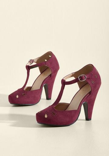 Modcloth The Zest Is History Heel In Burgundy In 11