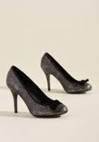 Modcloth Set To Shimmer Glitter Heel In 7