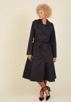  Classic Catch Trench In Black - Long In S