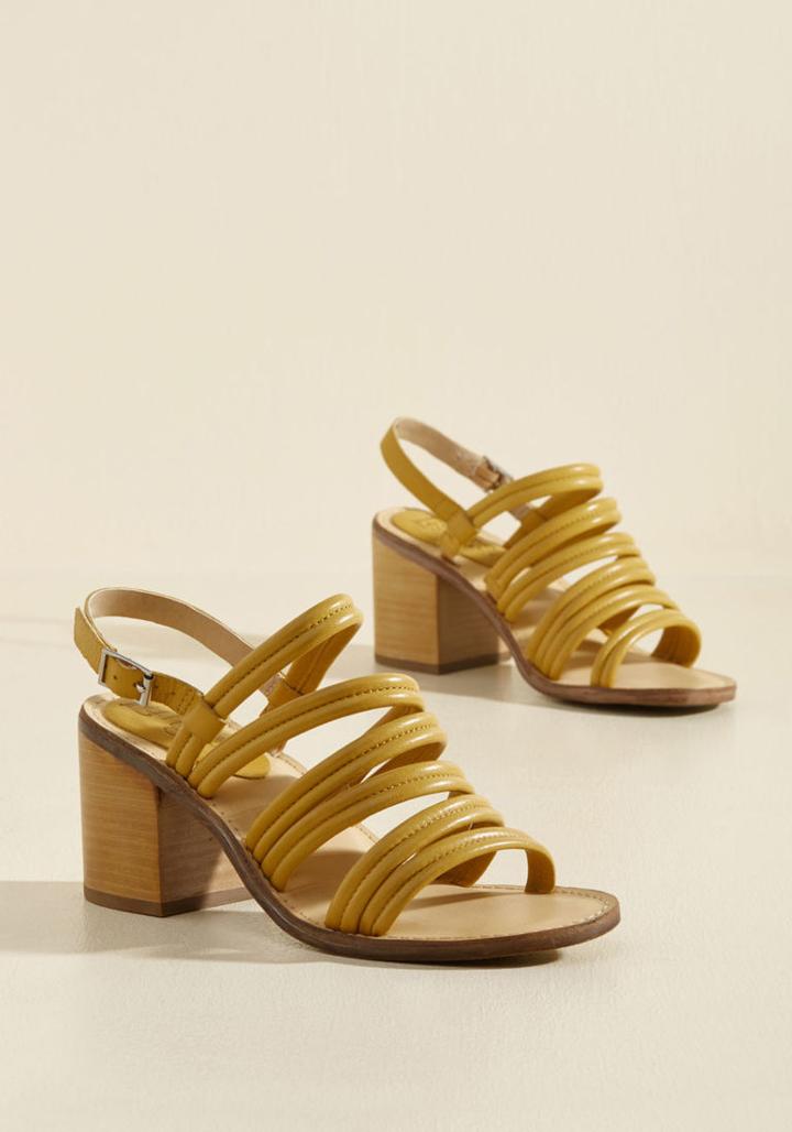  Heel Me Out Sandal In Sunflower In 7