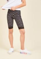 Modcloth Across Town Shorts In Black Dots