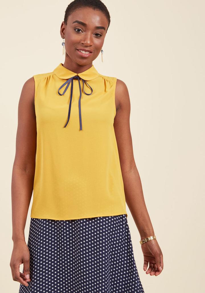  Feedback At It Sleeveless Top In Dandelion In M