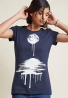 Modcloth Lunar View Graphic Tee In L