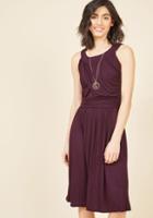 Modcloth So Happy To Gather Dress In Plum