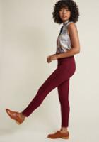 Modcloth You Raise A Good Ponte Pants In Wine