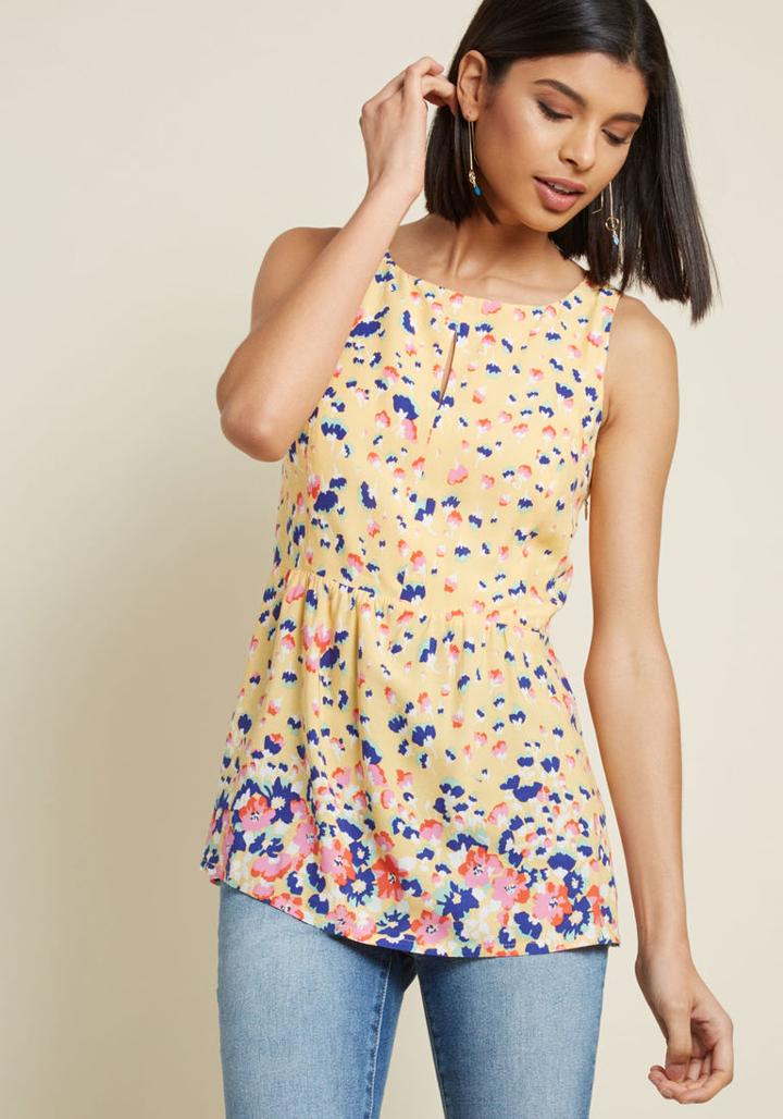 Modcloth True Renewal Sleeveless Top In Xxs