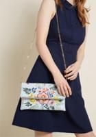 Modcloth Creative Indication Embroidered Clutch