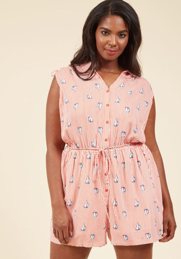 Modcloth It's Best To Impress Romper In Xs