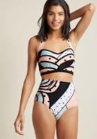 Highdivebymodcloth Set The Serene Swimsuit Bottoms In Dotted Pastel In S