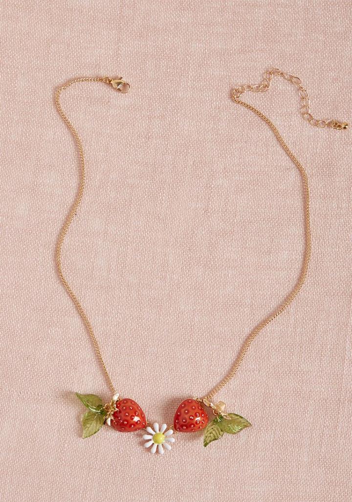 Modcloth Berries 'n' Blossoms Necklace